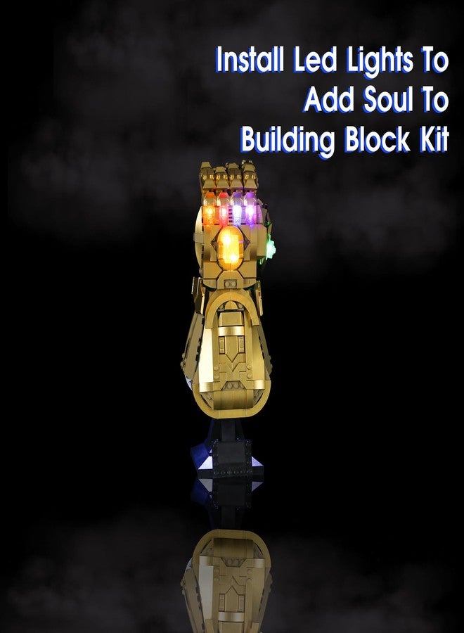Vaodest مصباح LED من Vaodest لمجموعة Lego 76191 Marvel Infinity Gauntlet، تصميم وتكوين متوافق مع الموديل 76191 (مصباح LED فقط، وليس مجموعة مكعبات البناء) - Image 3